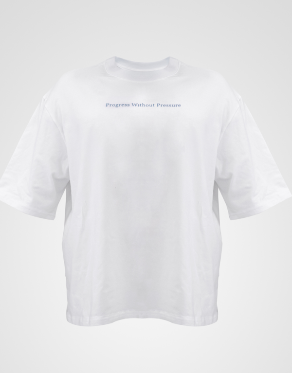 Playera Oversized PWP – White & Blue
